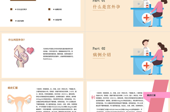 2022宮外孕個案護理查房PPT溫馨簡約護理查房通用PPT