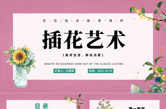 2022插花藝術(shù)PPT綠色清新風(fēng)花藝培訓(xùn)教育課件模板下載
