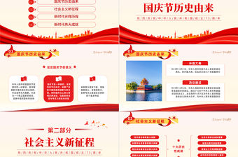 2022盛世華誕PPT紅色大氣熱烈慶祝中華人民共和國成立73周年國慶主題班會課件