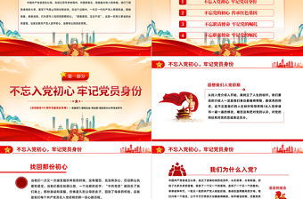 2022從黨史中讀懂共產黨人的初心PPT黨政黨建風黨支部黨員干部黨史學習教育專題黨建黨課課件模板下載