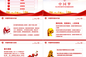 2022同心共筑中國夢PPT紅色簡約同心共筑中國夢學(xué)習(xí)系列重要講話課件