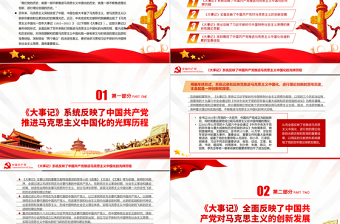 馬克思主義中國(guó)化一百年的集中展現(xiàn)PPT深入學(xué)習(xí)《大事記》的主要內(nèi)容和特色專題黨課