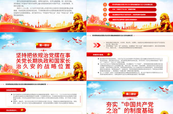 2022彰顯“中國共產黨之治”的金色名片PPT黨建風黨員干部學習教育專題黨課黨建課件