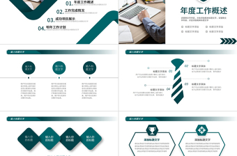 2023工作總結(jié)匯報PPT墨綠色簡潔商務(wù)風(fēng)年終工作總結(jié)部門工作情況匯報模板