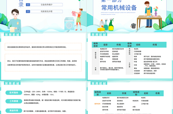 2022保潔技能培訓(xùn)PPT簡(jiǎn)約風(fēng)保潔常用機(jī)械工具使用及維護(hù)課件模板