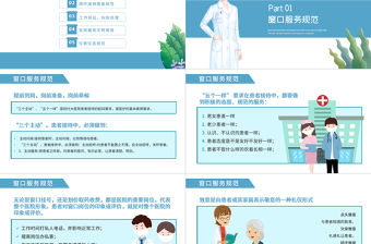2022醫院窗口服務禮儀培訓PPT簡約清新醫學禮儀培訓通用PPT