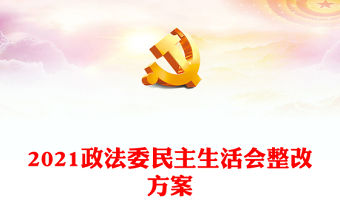 2021政法委民主生活會(huì)整改方案