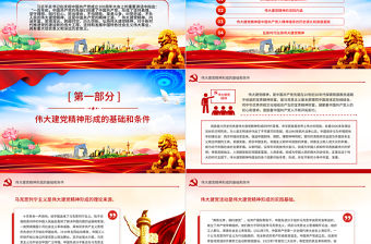 精美黨政風(fēng)2024年致敬中國共產(chǎn)黨成立103周年P(guān)PT