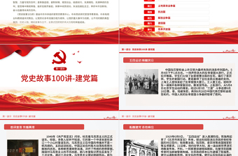 1921-2021黨史故事100講建黨100周年七一建黨節(jié)黨史小故事專題黨課ppt
