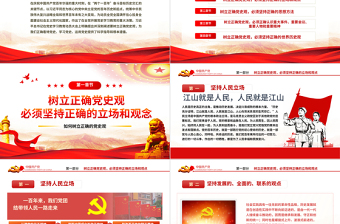 2021該如何樹立正確的黨史觀PPT紅色莊嚴(yán)黨支部基層黨組織學(xué)習(xí)教育主題黨課模板