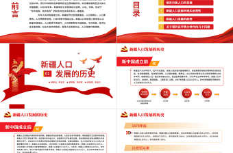 2021新疆的人口發(fā)展白皮書PPT紅色黨建風黨的治疆方略新疆人口發(fā)展歷史及發(fā)展趨勢黨課課件