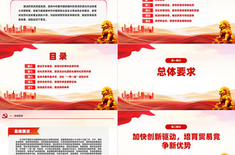 精美大氣中共中央國務院關于推進貿易高質量發展的指導意見PPT課件下載