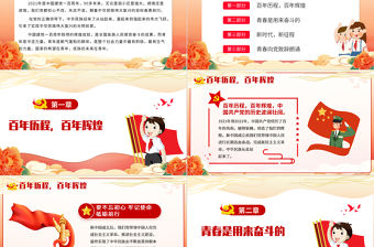 青春向黨奮斗強(qiáng)國PPT時尚國潮風(fēng)青少年共青團(tuán)愛國主義教育主題班會模板