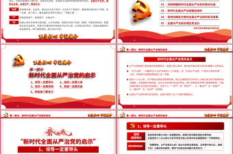 原創新時代全面從嚴治黨PPT基層黨員干部黨風廉政建設微黨課課件教案