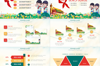 原創(chuàng)小學(xué)生少年先鋒隊(duì)少先隊(duì)紅領(lǐng)巾PPT模板-版權(quán)可商用