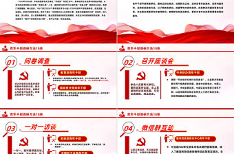 2023青年干部開展調查研究18種方法PPT大氣精美風黨員干部學習教育專題黨課課件模板