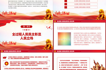 2023全過程人民民主的人權意蘊PPT大氣精美風黨員干部學習教育專題黨課課件