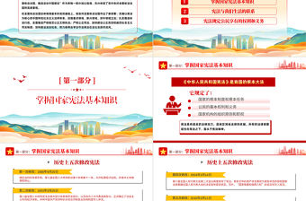 2023學習宣傳貫徹黨的二十大精神推動全面貫徹實施憲法PPT精美風弘揚憲法精神憲法宣傳周主題活動課件模板