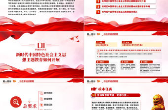2023新時代中國特色社會主義思想主題教育如何開展ppt大氣精美風黨員干部學習教育專題黨課課件模板