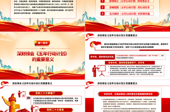 2023加快建設交通強國五年行動計劃解讀PPT紅色黨政風貫徹落實黨的二十大精神謀劃加快建設交通強國未來五年重點工作課件模板