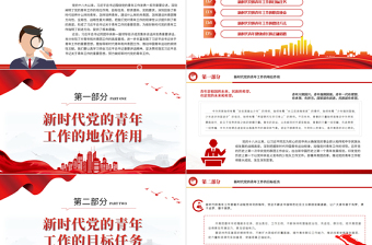 2023做好新時(shí)代黨的青年工作的根本遵循PPT大氣精美風(fēng)黨員干部學(xué)習(xí)教育專題黨課課件