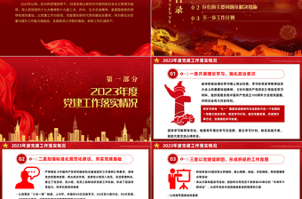黨支部工作匯報(bào)PPT紅色黨政風(fēng)年度黨委工作情況總結(jié)匯報(bào)模板下載