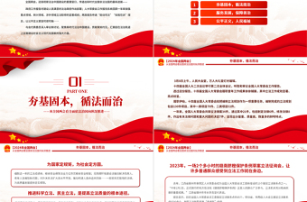 2024為中國(guó)式現(xiàn)代化建設(shè)提供有力保障PPT創(chuàng)意華美從全國(guó)兩會(huì)看全面依法治國(guó)向縱深推進(jìn)黨課課件