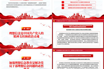 2024第1季度微黨課PPT大氣簡潔加強新時代黨的理想信念教育專題課件下載