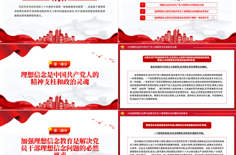 2024第1季度微黨課PPT大氣簡潔加強新時代黨的理想信念教育專題課件下載