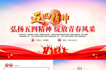 2023弘揚(yáng)五四精神綻放青春風(fēng)采PPT紀(jì)念五四運(yùn)動(dòng)104周年主題班會(huì)課件模板