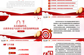 深刻領悟自我革命的科學內涵和本質要求PPT大氣黨政風深入學習貫徹習近平新時代中國特色社會主義思想主題教育黨課