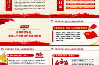 學習宣傳貫徹黨的二十大精神PPT簡約精美2023黨員學習教育專題黨課課件模板
