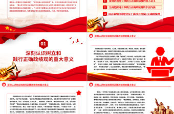 2023樹立和踐行正確的政績(jī)觀PPT紅色精美讓主題教育在基層見行見效微黨課