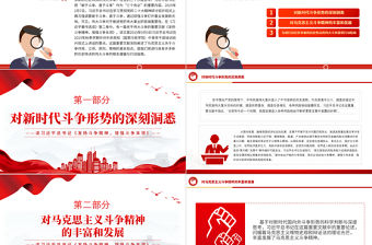 當代中國共產黨人的斗爭哲學觀PPT精美大氣發揚斗爭精神增強斗爭本領主題課件