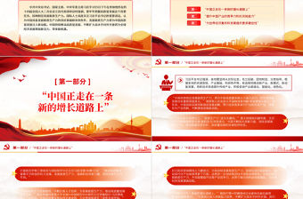 2024為中國高質量發展注入強大動力PPT創意黨政風全國兩會讀懂中國微黨課課件