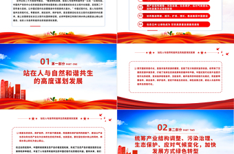 2023推動(dòng)綠色發(fā)展促進(jìn)人與自然和諧共生PPT精美黨政風(fēng)學(xué)習(xí)宣傳貫徹黨的二十大精神專題黨建黨課課件模板