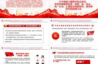 學思想強黨性重實踐建新功PPT精美黨政風2023年開展主題教育黨課課件