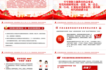 學(xué)思想強(qiáng)黨性重實(shí)踐建新功PPT精美黨政風(fēng)2023年開展主題教育黨課課件