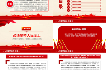 學(xué)深悟透六個(gè)必須堅(jiān)持PPT大氣精美學(xué)好用好六個(gè)必須堅(jiān)持黨的創(chuàng)新理論學(xué)習(xí)黨課課件