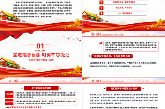 2023銘記黨史不忘初心PPT紅色黨政風七一建黨節(jié)熱烈慶祝中國共產黨成立102周年專題黨課課件模板