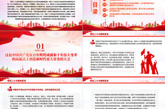 2023黨的二十大精神宣講PPT精美黨政風(fēng)深入學(xué)習(xí)宣傳貫徹黨的二十大精神專題黨課黨建課件模板