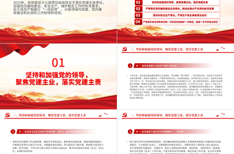 領(lǐng)導(dǎo)班子2023年落實“一崗雙責(zé)”工作報告PPT模板下載