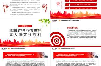 2023創(chuàng)造人類文明史上人口大國成功走出疫情大流行的奇跡PPT大氣精美風黨員干部學習教育專題黨課課件