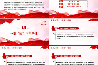 維護國家安全的九柄利劍PPT大氣精美9部國家安全領域的重要法律專題課件