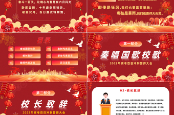 2023砥礪百日?qǐng)A夢(mèng)高考PPT精美大氣風(fēng)高考百日沖刺誓師大會(huì)主題課件模板下載