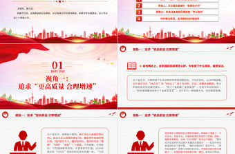 2024兩會看點PPT紅色精美從各地兩會前瞻全國兩會課件