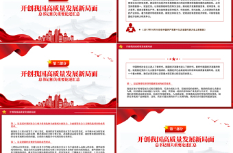 開創(chuàng)我國高質(zhì)量發(fā)展新局面PPT大氣簡潔總書記相關(guān)重要論述匯總課件