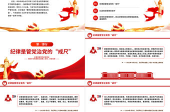 全面加強(qiáng)黨的紀(jì)律建設(shè)PPT紅色精美黨紀(jì)學(xué)習(xí)教育輔導(dǎo)黨課課件