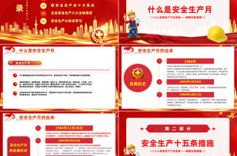 人人講安全個(gè)個(gè)會(huì)應(yīng)急暢通生命通道PPT紅色卡通2024年安全生產(chǎn)月宣傳教育課件