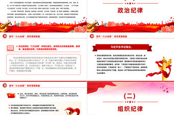 大氣精美扎實開展黨紀學習教育之恪守六大紀律筑牢思想根基PPT下載